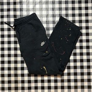 nike paint splatter fleece sweatpants